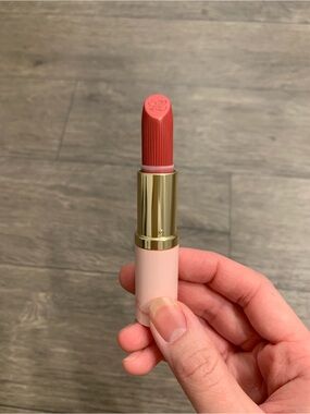 Estee Lauder Coral Pink Lipstick with Gold Accents